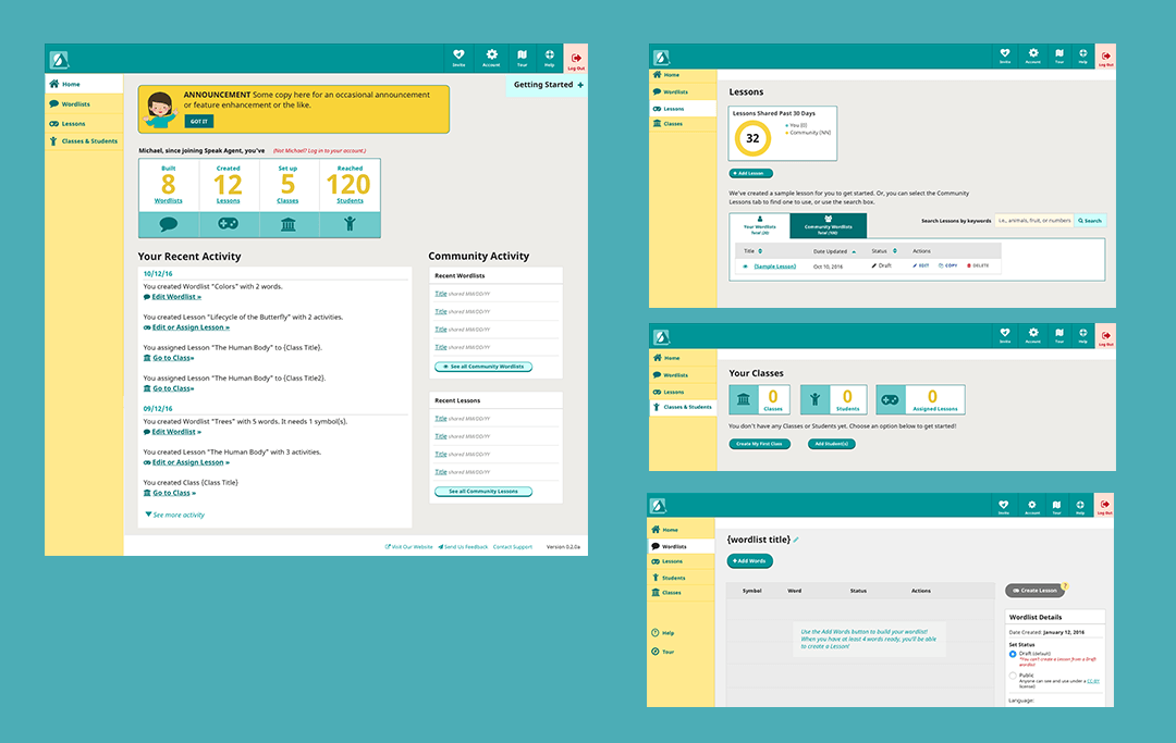 IMAGE: Example screens for new and ongoing users