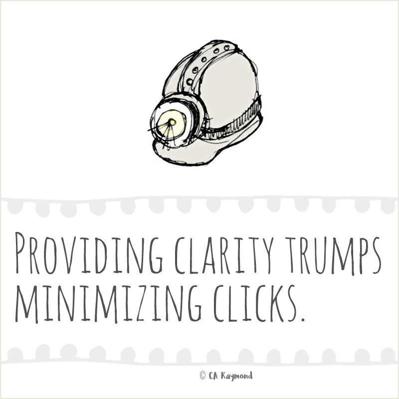 IMAGE: Providing Clarity Trumps Minimizing Clicks