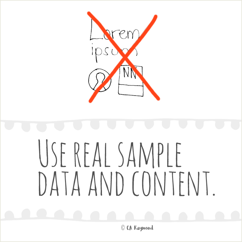 IMAGE: Use real sample data and content.